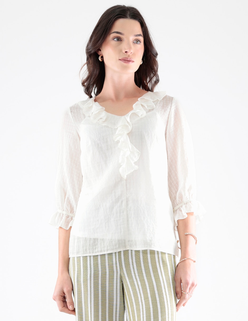 Blusa manga 3/4 para mujer