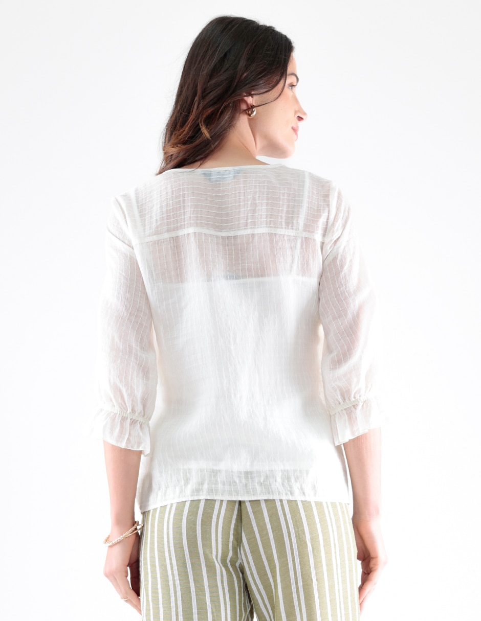 Blusa manga 3/4 para mujer 2