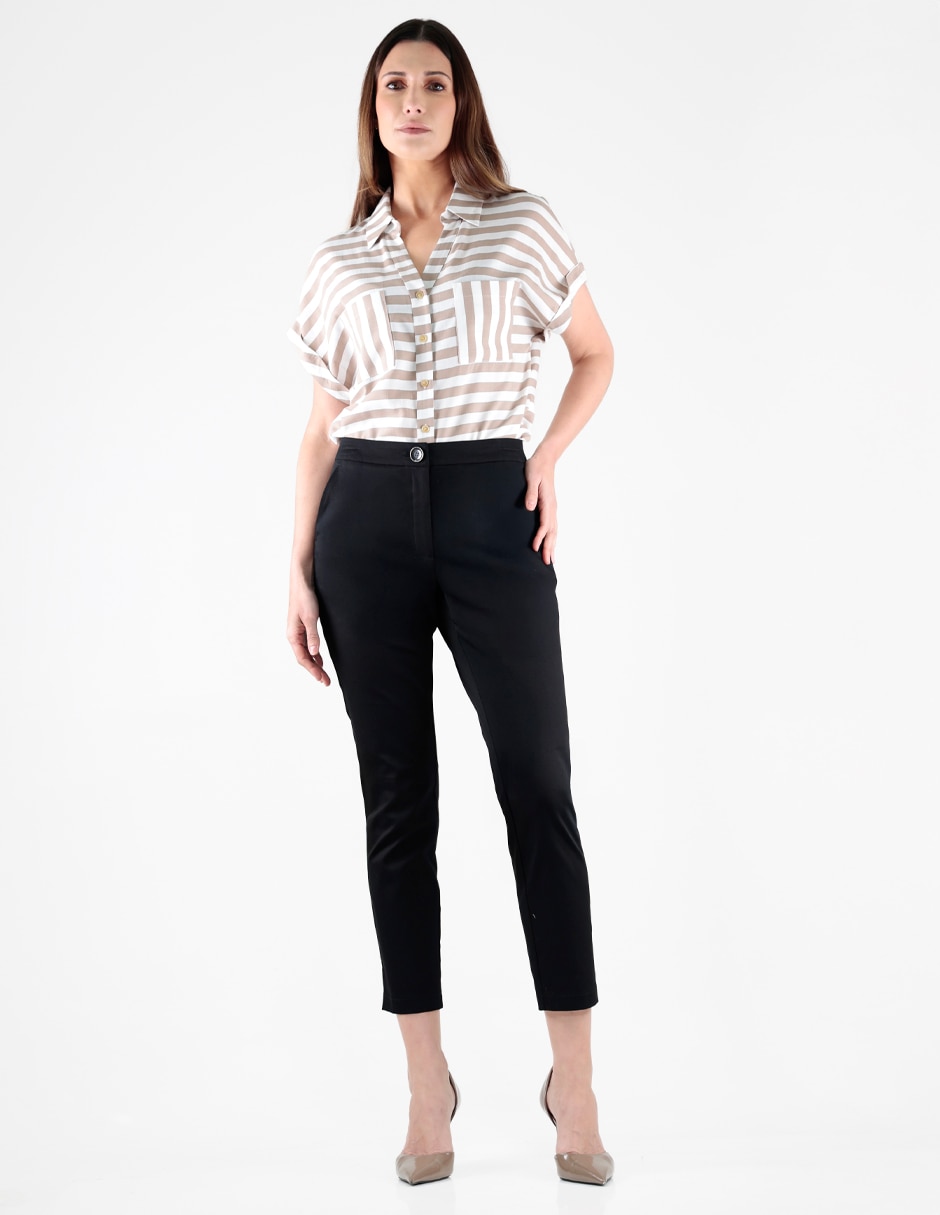 Pantalón capri skinny para mujer