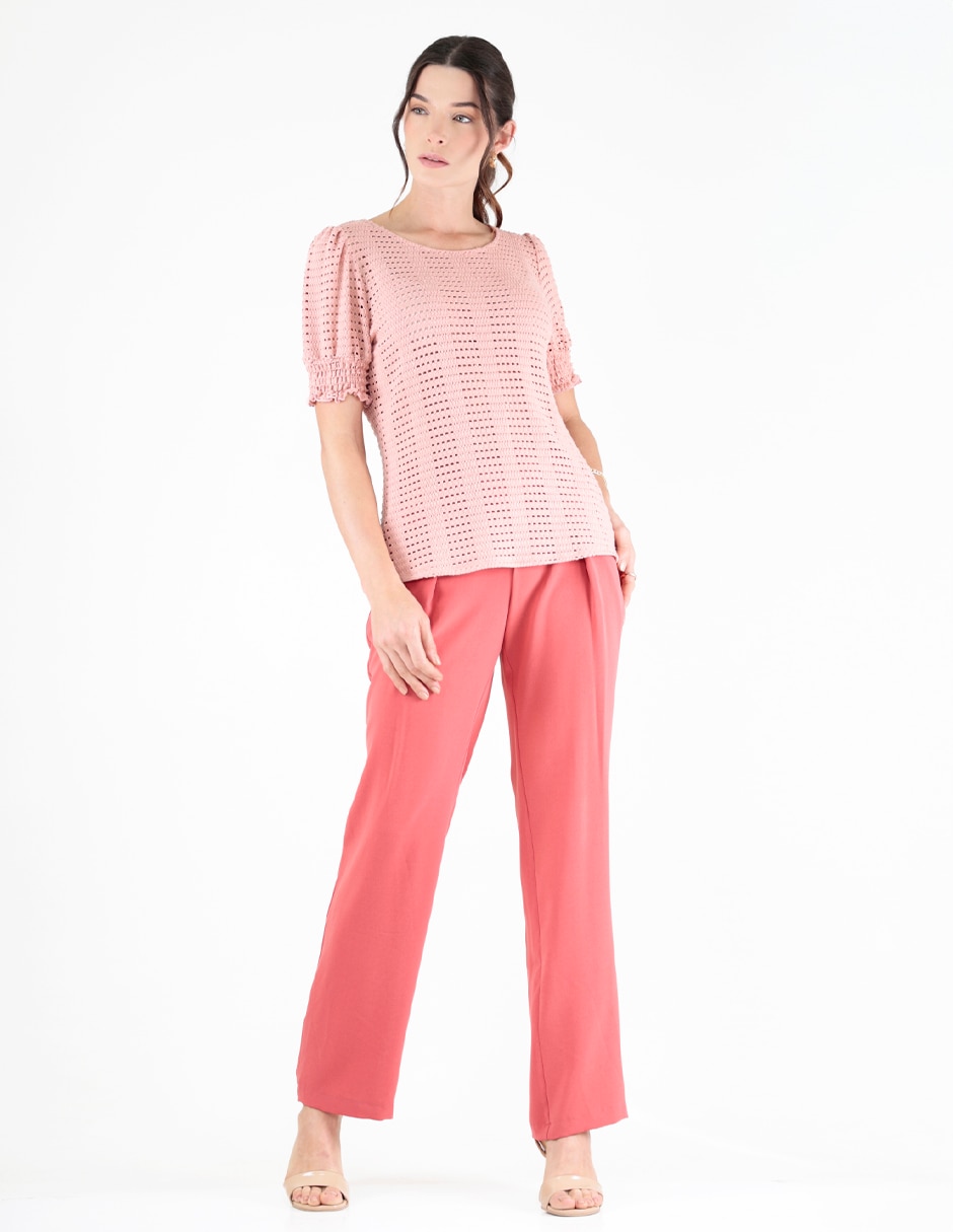 Blusa manga corta para mujer 4