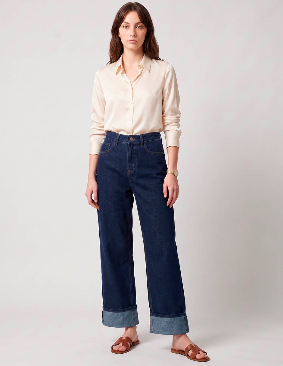 Jeans wide leg para mujer