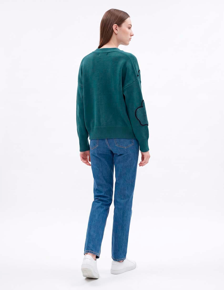 Suéter cuello v para mujer