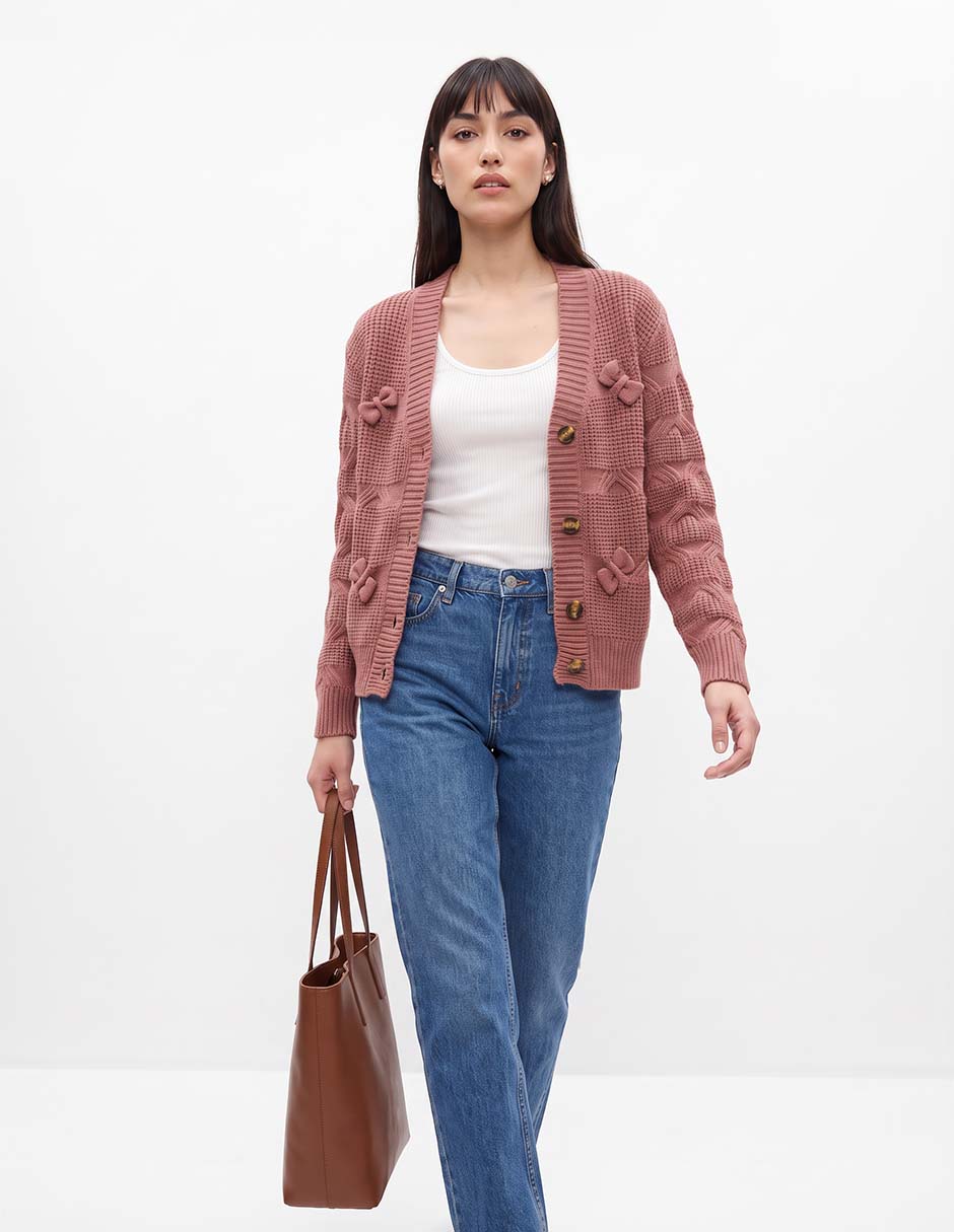 Suéter cuello v para mujer 3