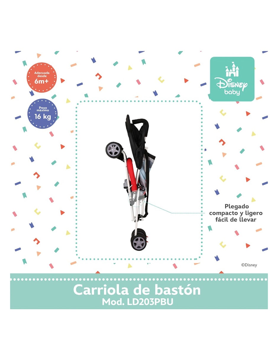 Carriola de bastón Mickey Mouse Disney plegable