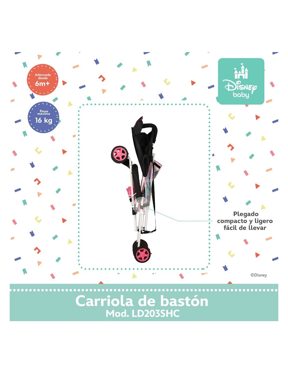 Carriola de bastón Minnie Mouse Disney plegable