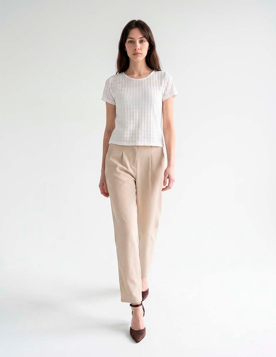 Pantalón de vestir recto para mujer