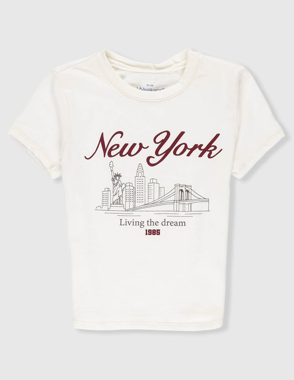 Playera manga corta para niña