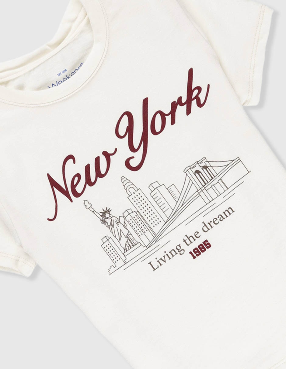 Playera manga corta para niña