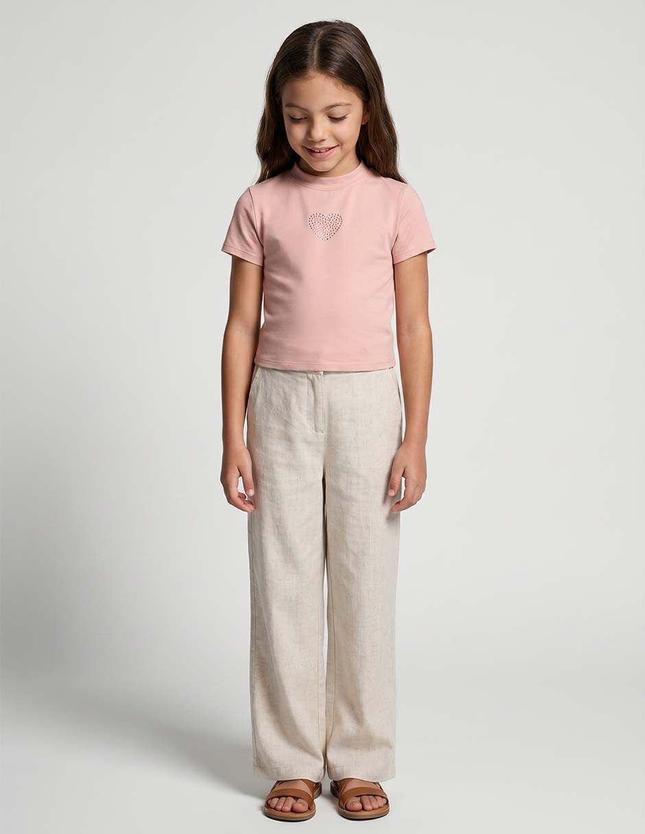 Playera manga corta para niña Playera manga corta para niña