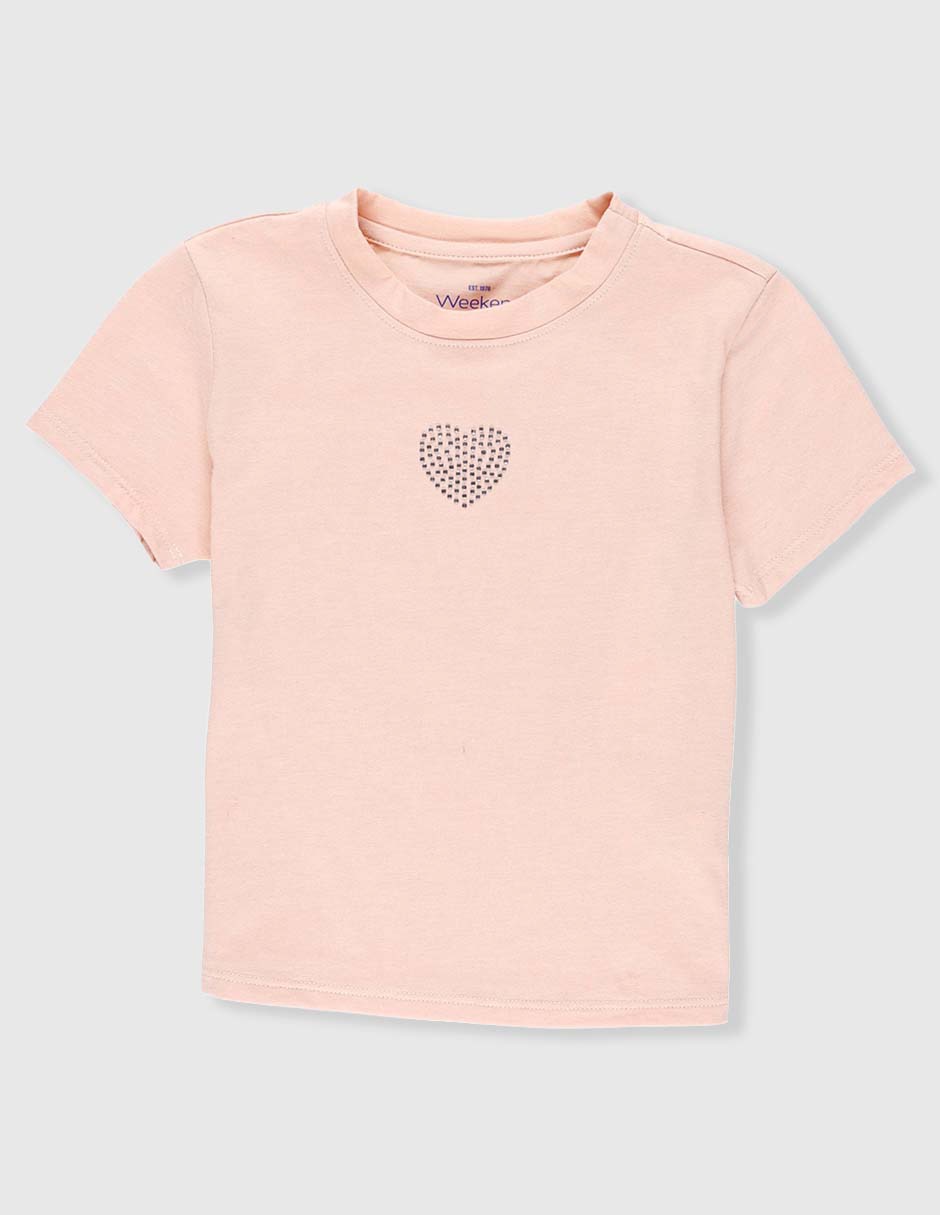 Playera weekend manga corta para niña