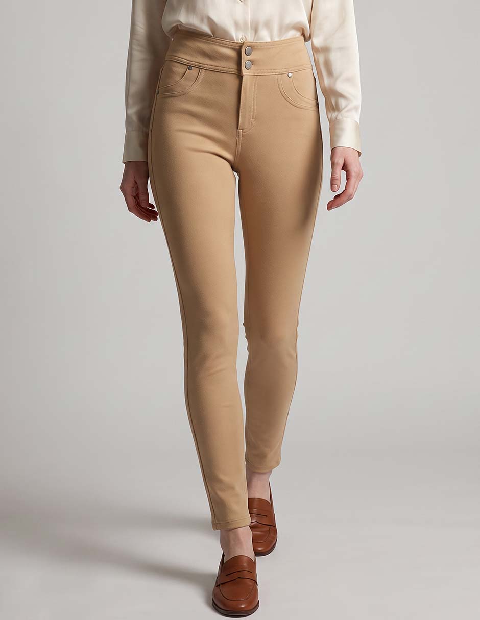 Legging cintura alta con 2 botones para mujer Legging cintura alta con 2 botones para mujer