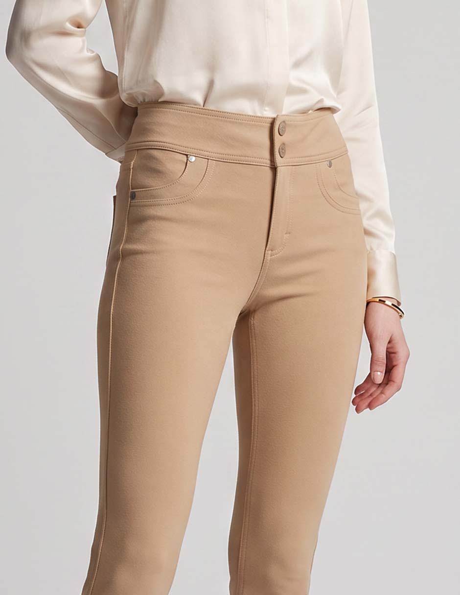 Legging cintura alta con 2 botones para mujer 3