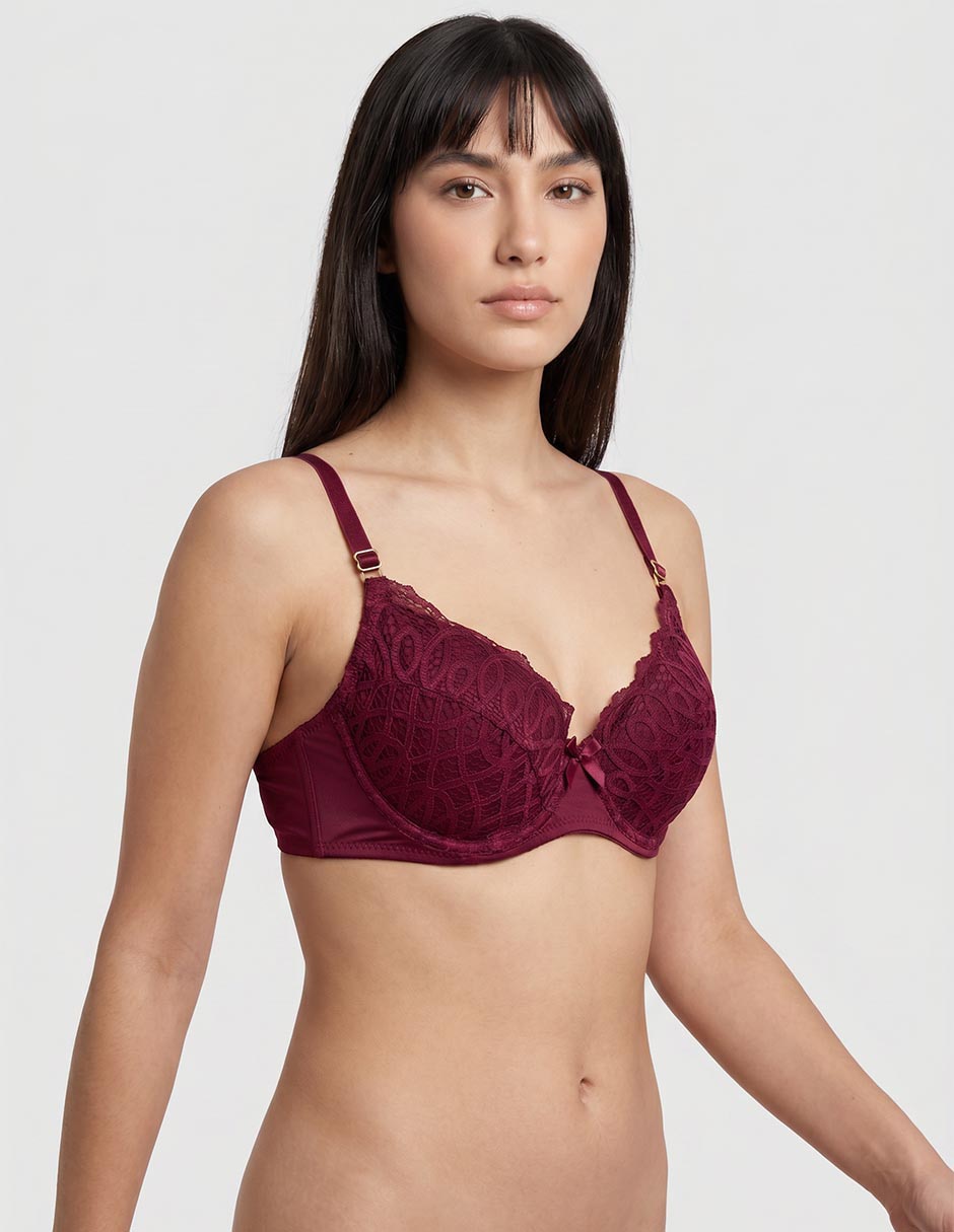 Brassiere demi ilusión copa prerformada para mujer Brassiere demi ilusión copa prerformada para mujer