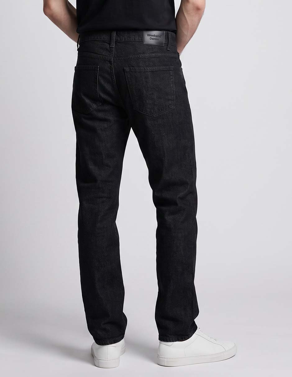 Jeans traight lavado obscuro para hombre 2