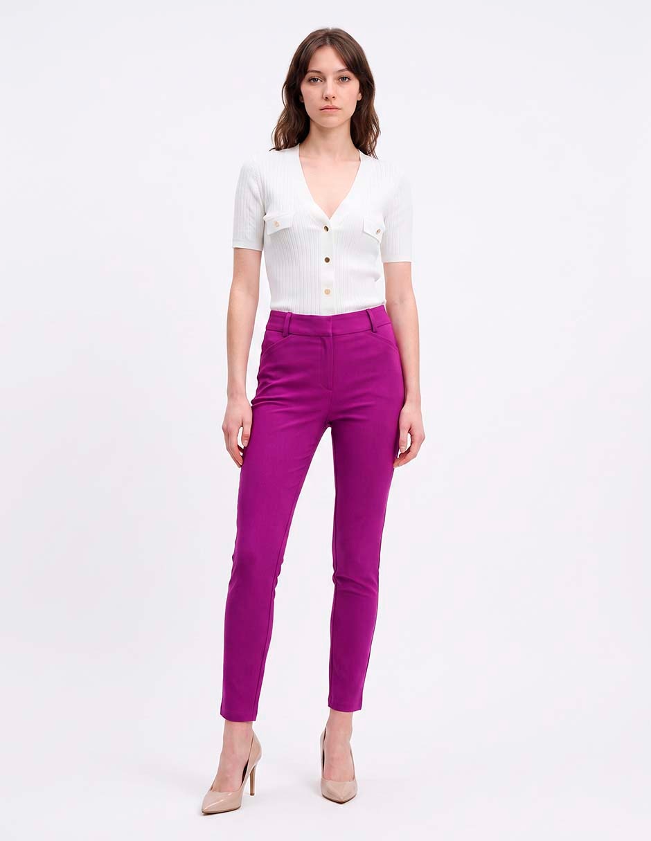 Pantalón capri skinny para mujer