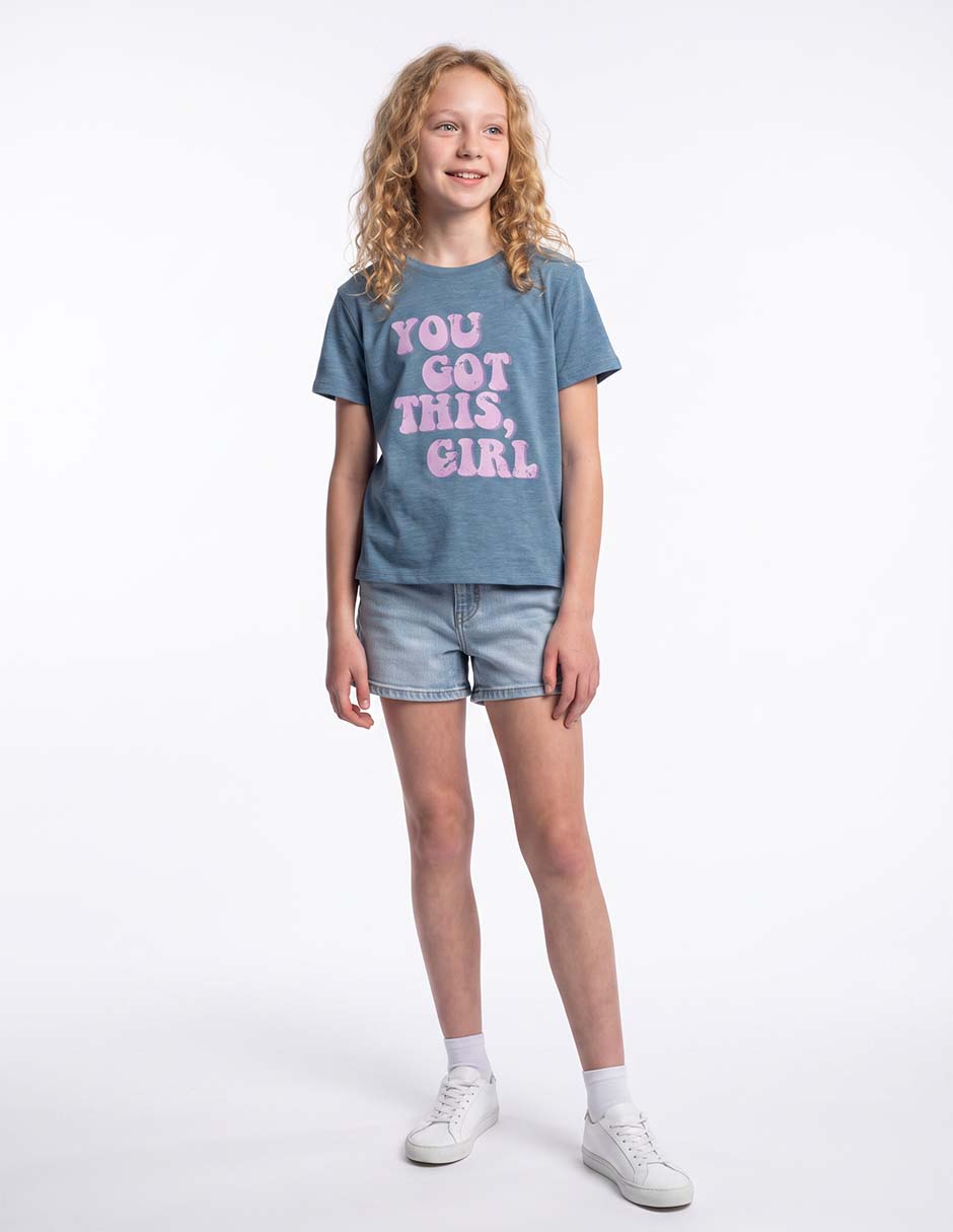 Playera manga corta para niña Playera manga corta para niña