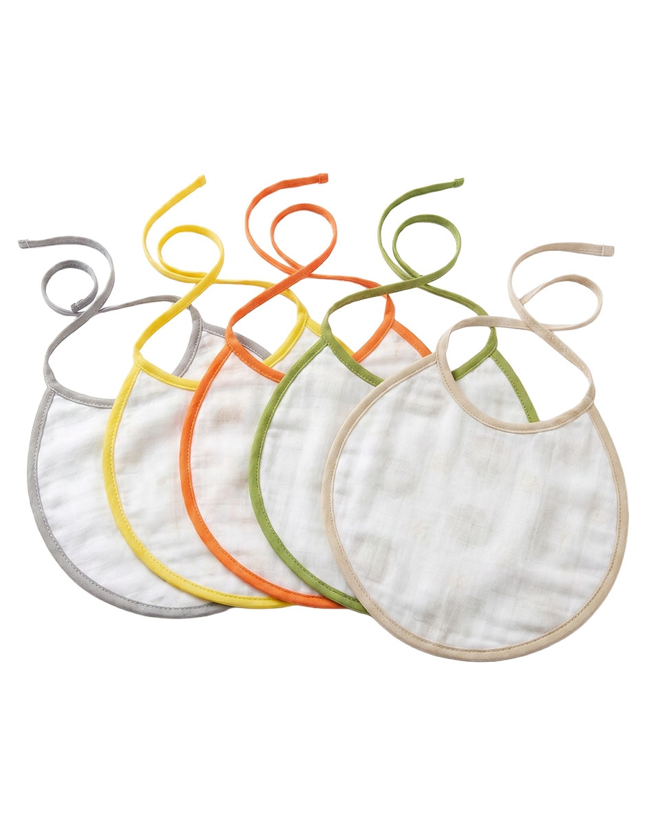 Set babero de algodón 5 piezas