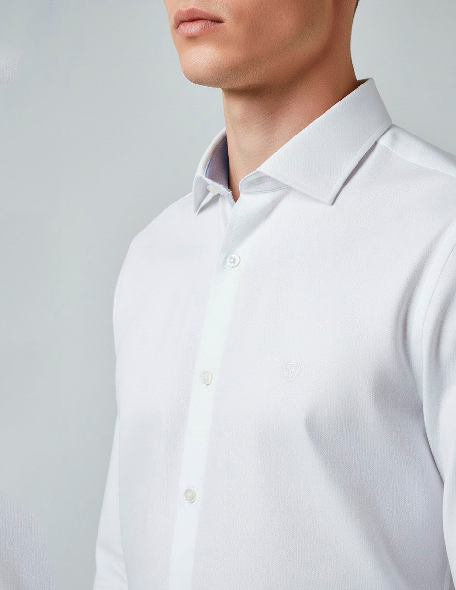 Camisa formal manga larga para hombre