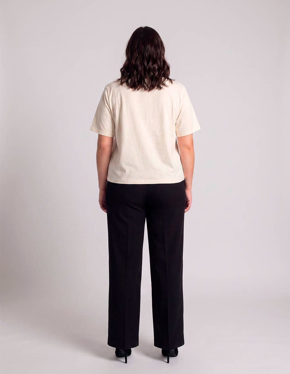 Playera manga corta cuello V para mujer mujer 2