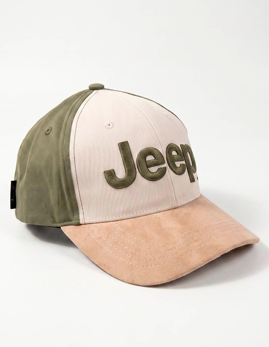 Gorra visera curva correa ajustable jeep para hombre