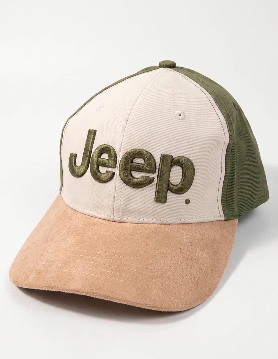 Gorra visera curva correa ajustable jeep para hombre