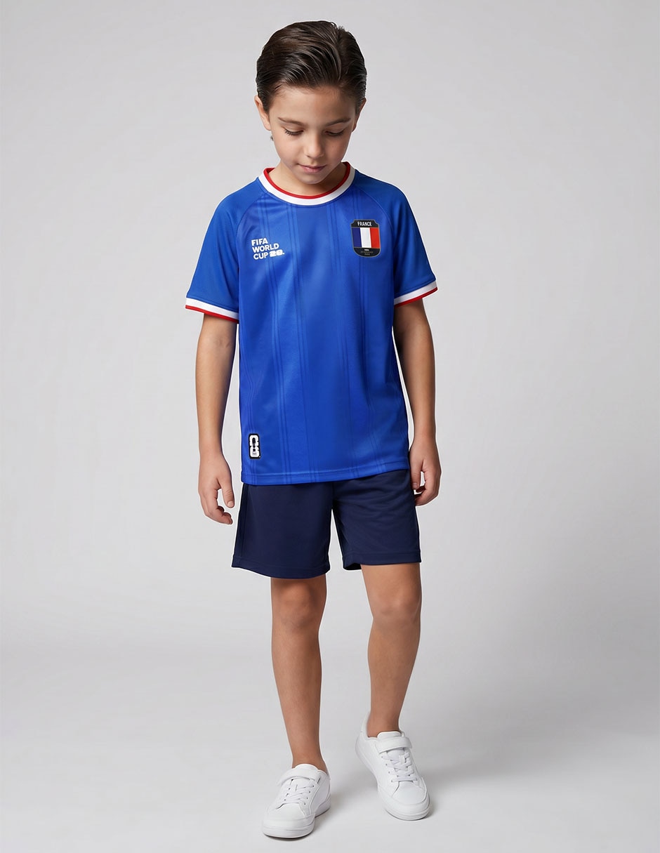 Playera deportiva selección de fútbol de francia para niño