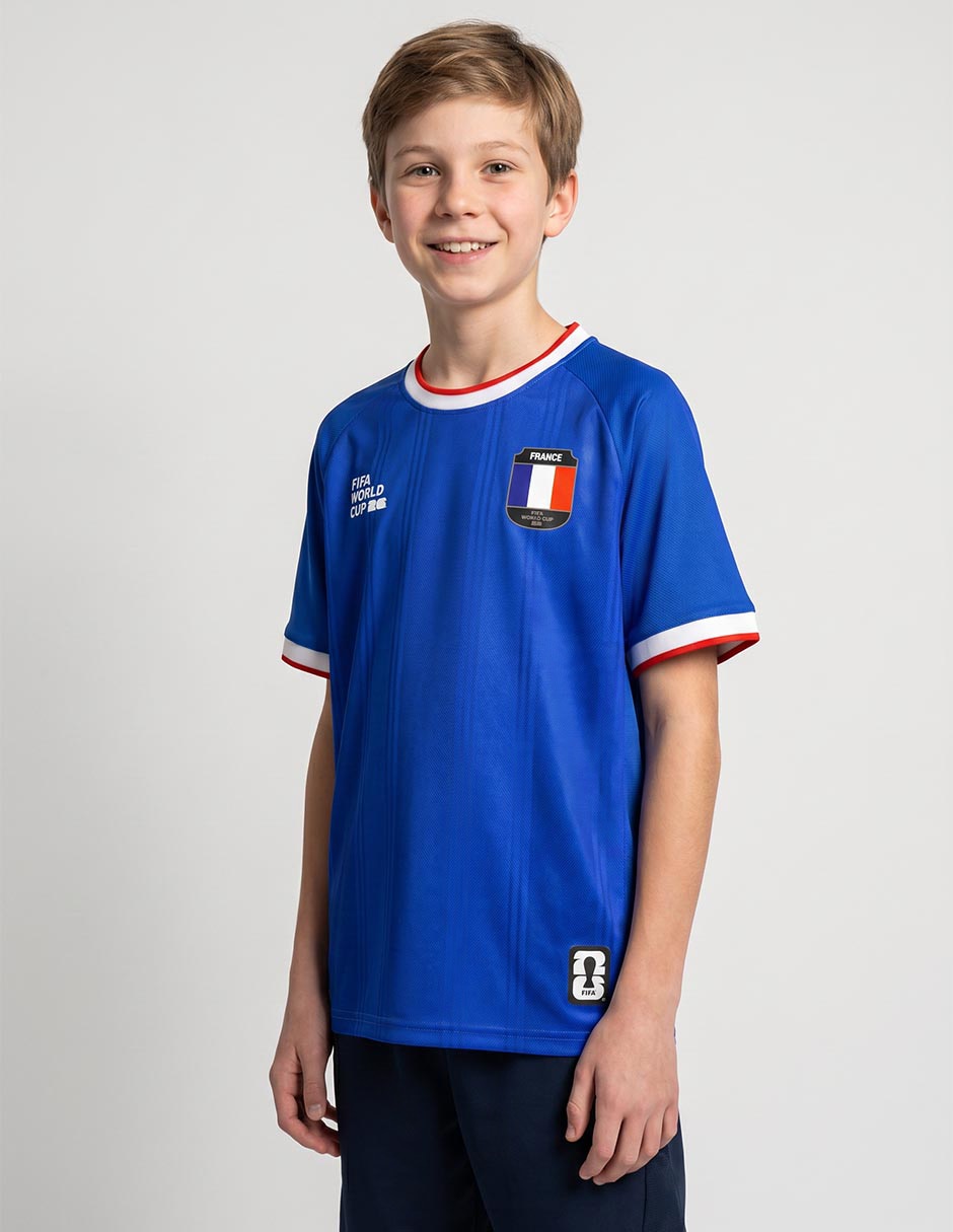 Playera deportiva selección de fútbol de francia para niño