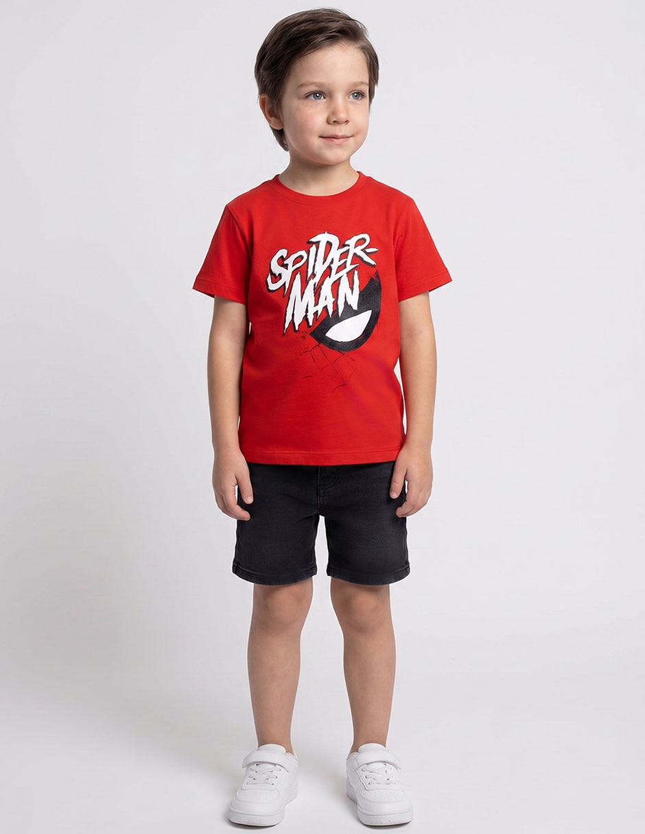 Playera spider-man manga corta para niño Playera spider-man manga corta para niño