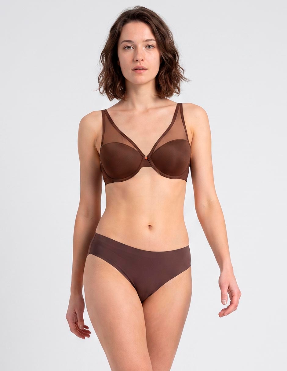 Brassiere escote profundo copa preformada para mujer 3