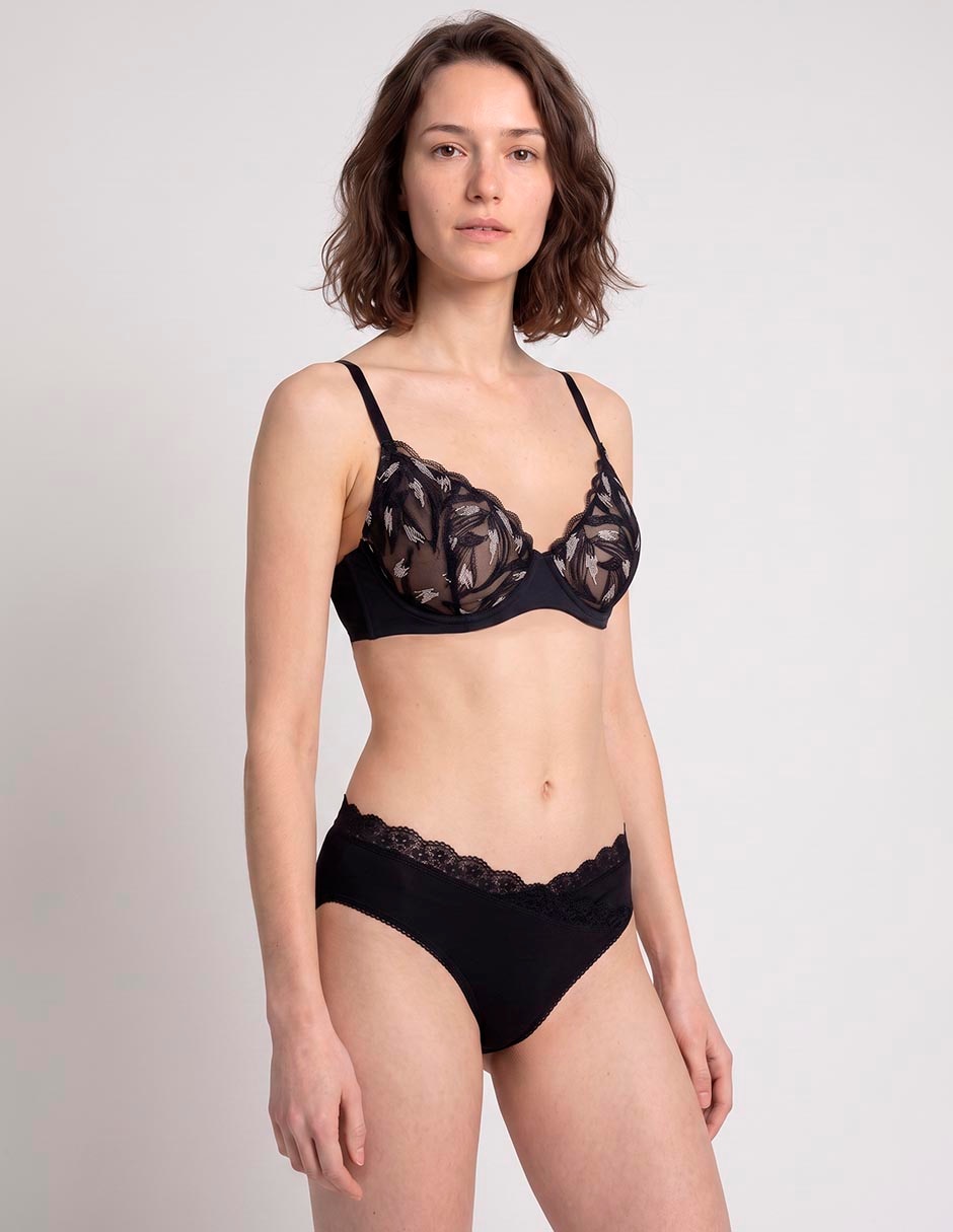 Brassiere demi copa preformada para mujer 3