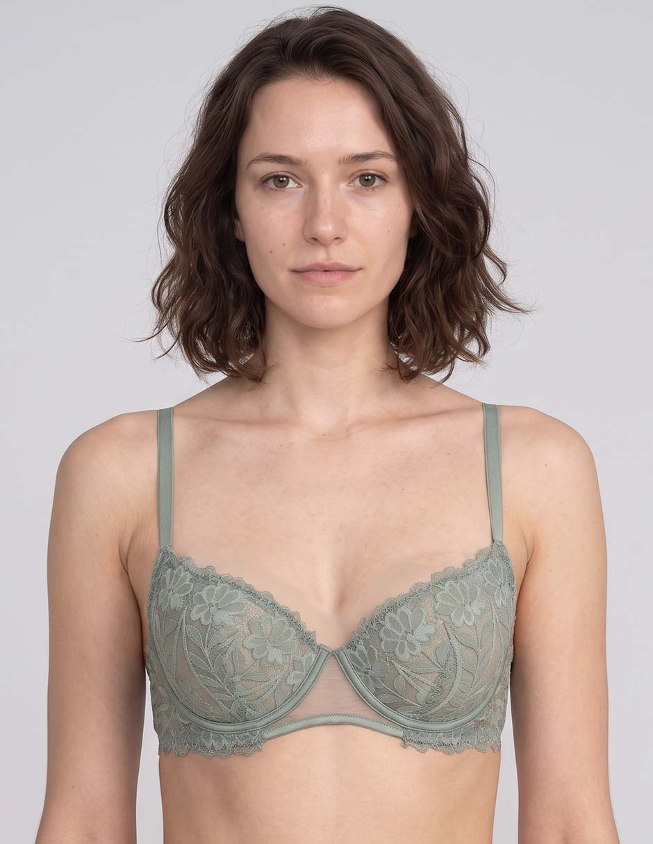 Brassiere balconette con copa para mujer Brassiere balconette con copa para mujer