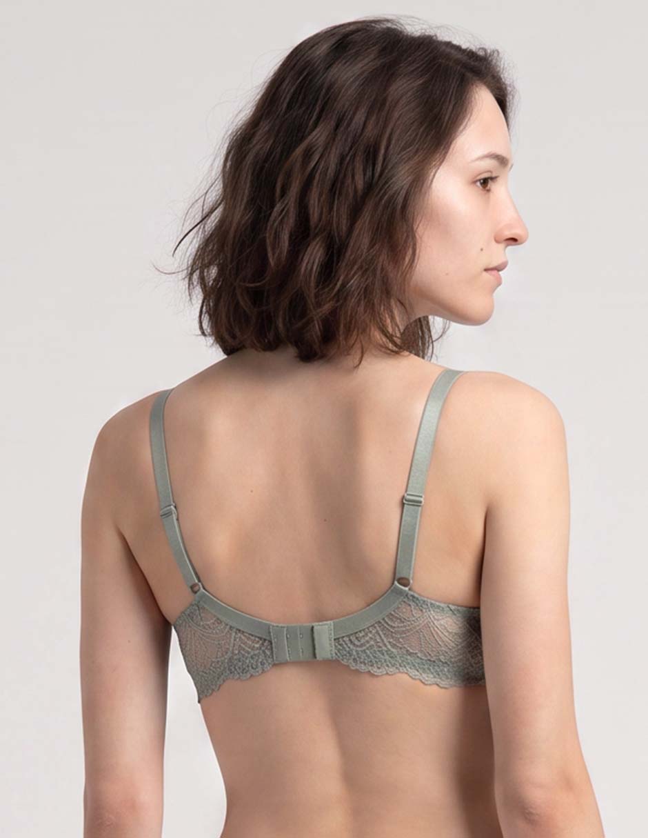 Brassiere balconette con copa para mujer 2