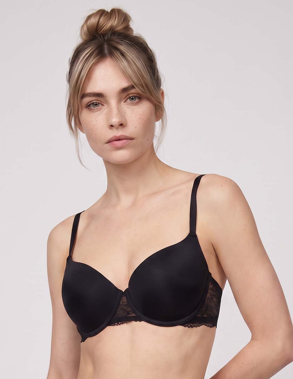 Brassiere demi copa preformada para mujer