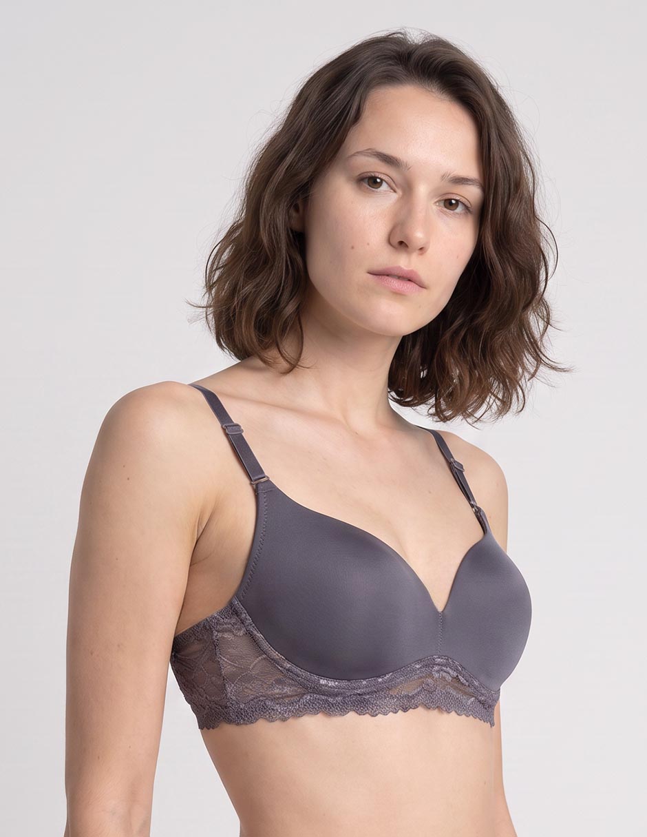 Brassiere demi con copa para mujer