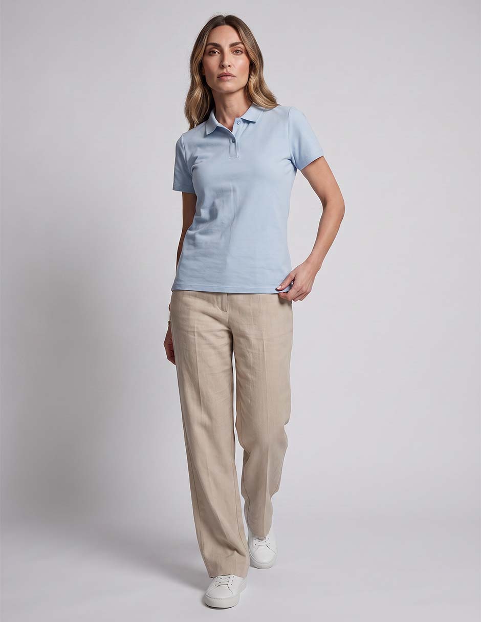 Playera manga corta cuello polo mujer 3