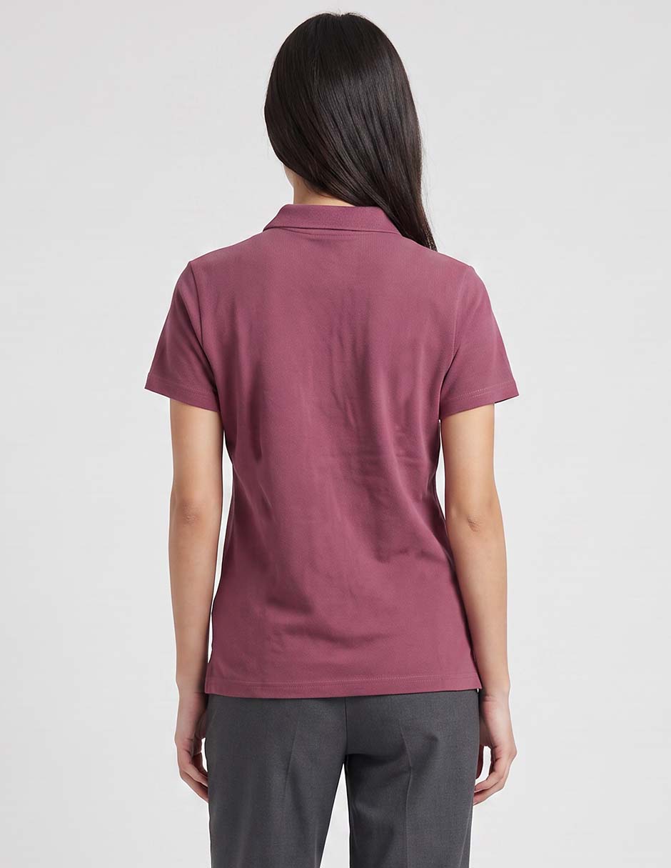 Playera manga corta cuello polo para mujer 2