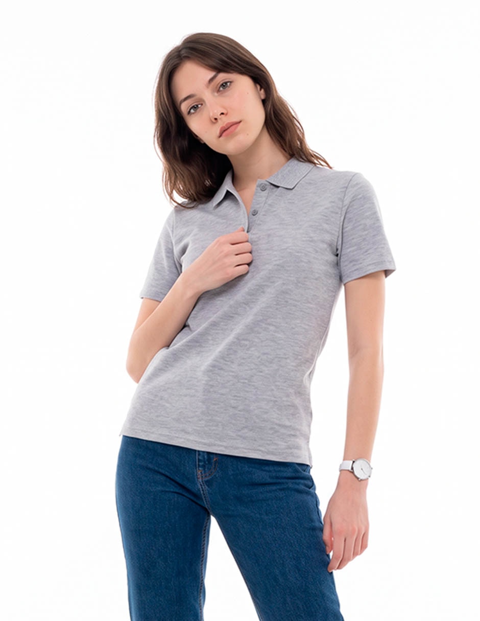Playera manga corta cuello polo mujer Playera manga corta cuello polo mujer