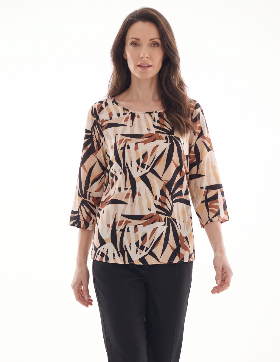 Blusa manga 3/4 para mujer Blusa manga 3/4 para mujer