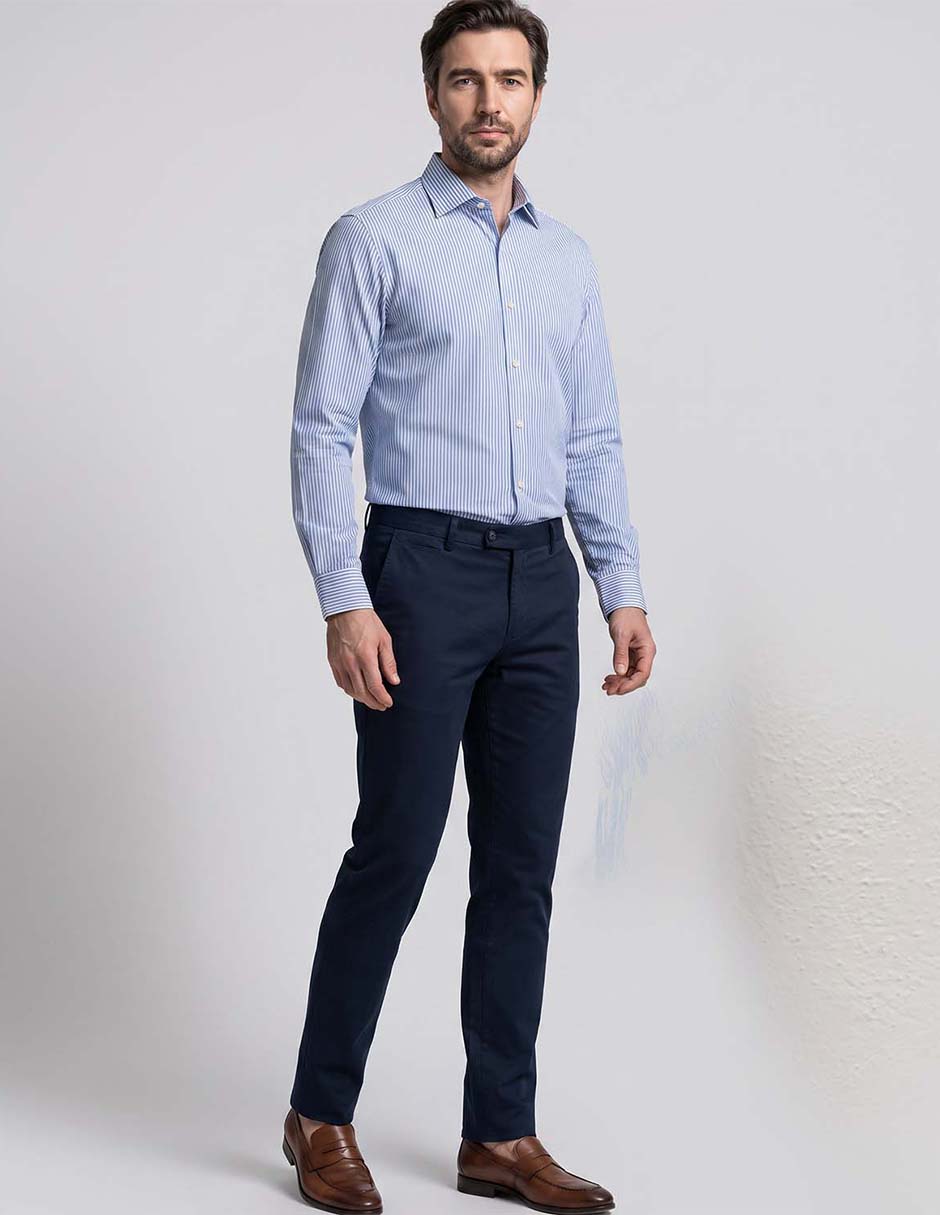 Camisa formal chaps manga larga para hombre