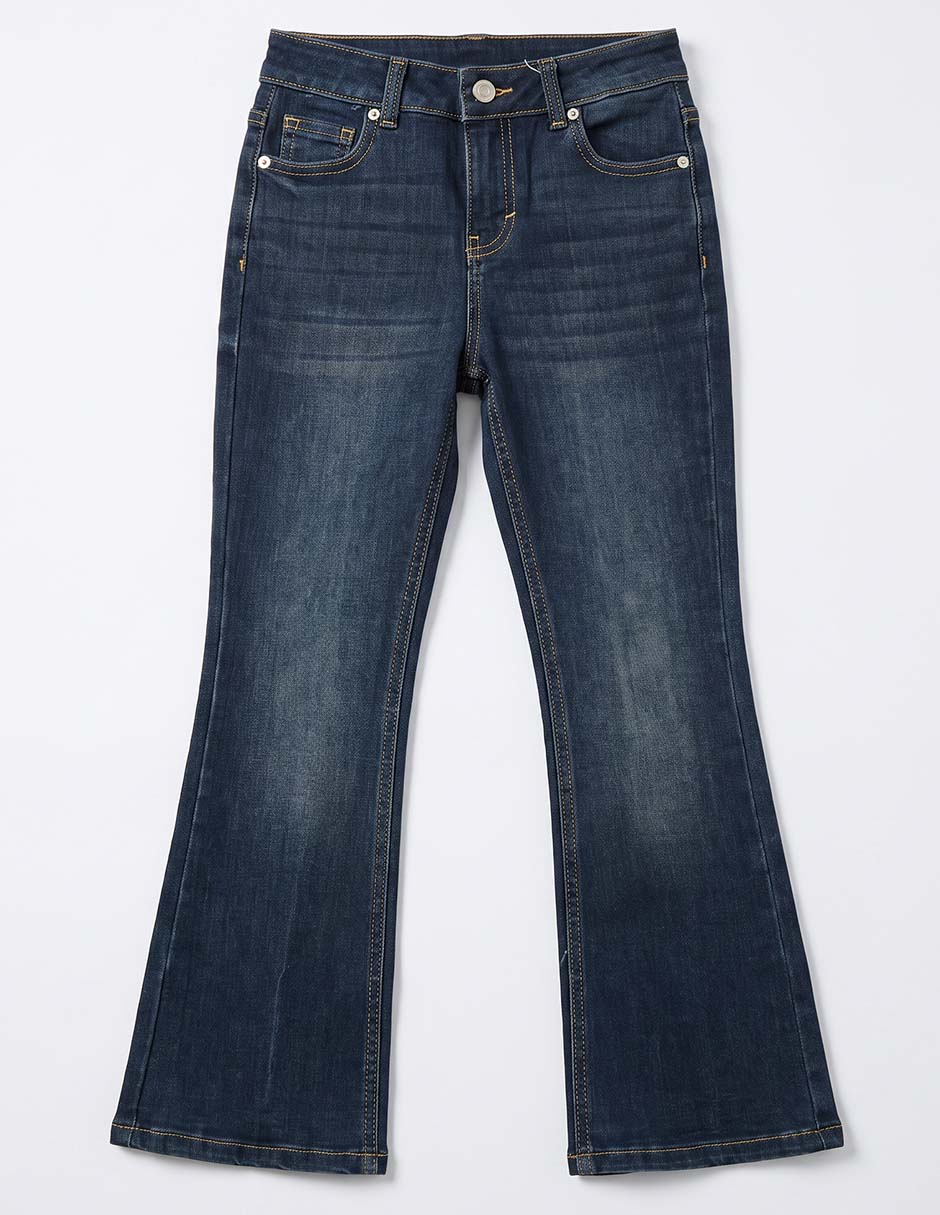 Jeans flare deslavado para niña 2