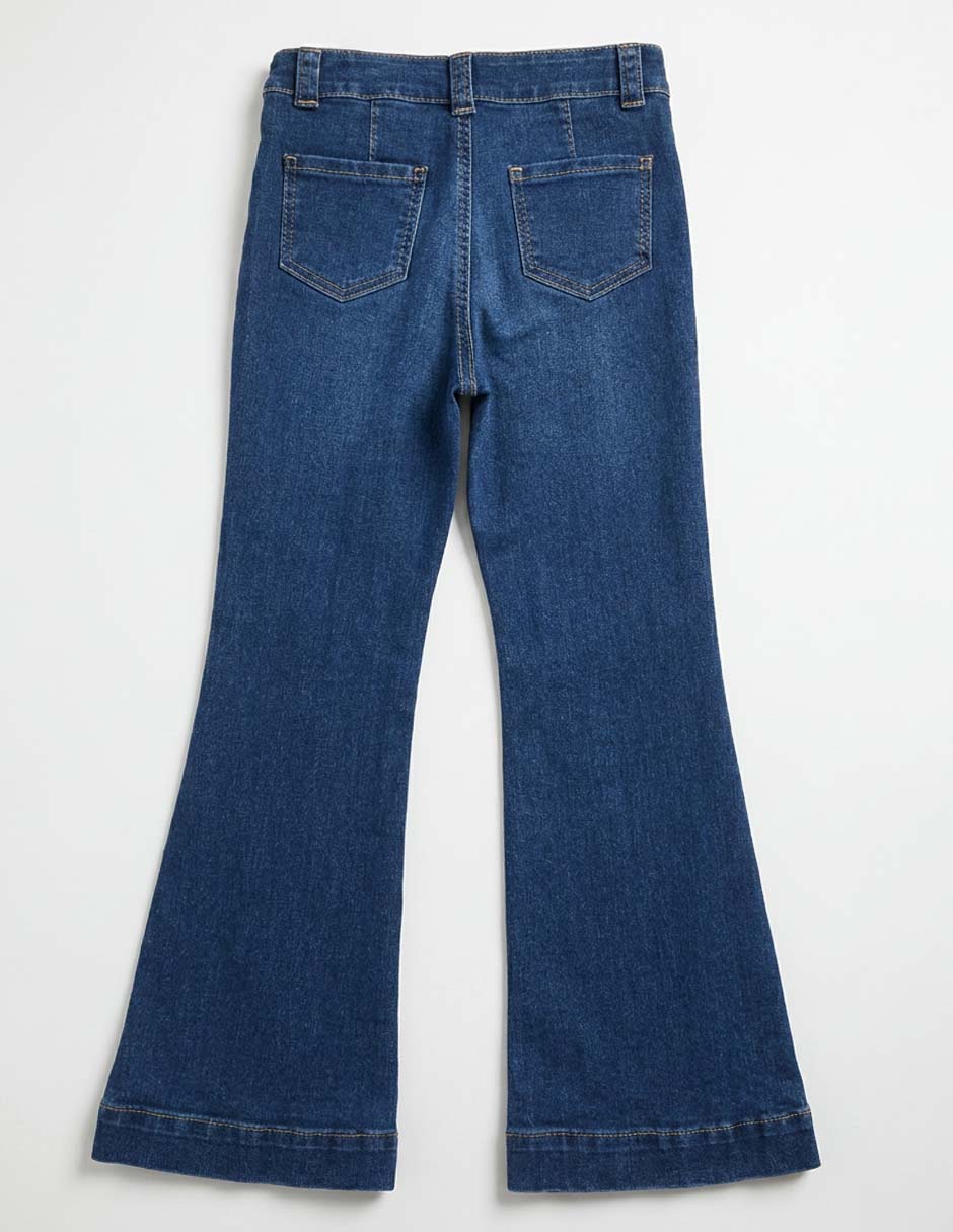 Jeans flare deslavado para niña 3