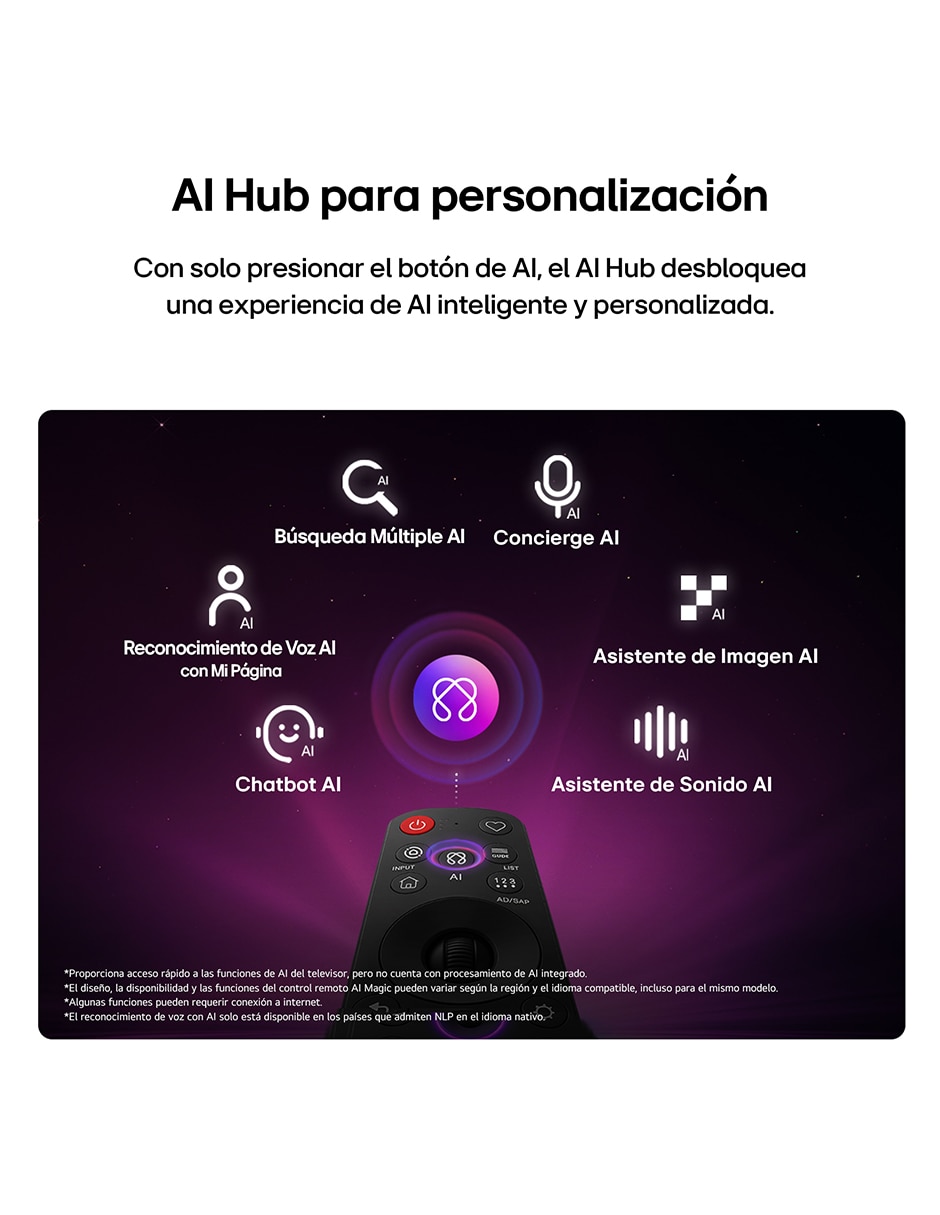 Pantalla Smart TV QNED de 55 pulgadas 4K/UHD 55QNED81BSG con AI webOS