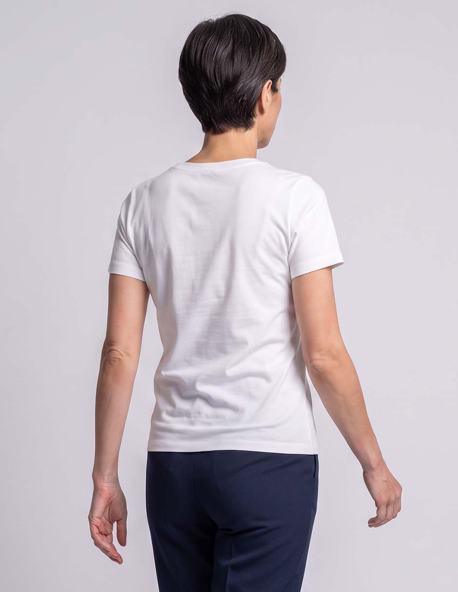 Playera manga corta cuello redondo para mujer 2