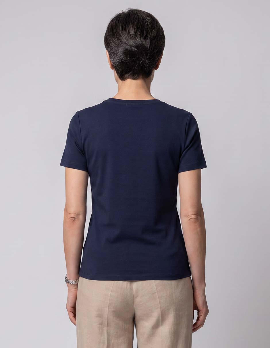 Playera manga corta cuello redondo mujer 3