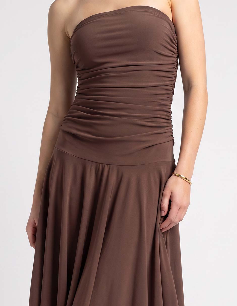 Vestido arriba de la rodilla de fiesta escote medio 3