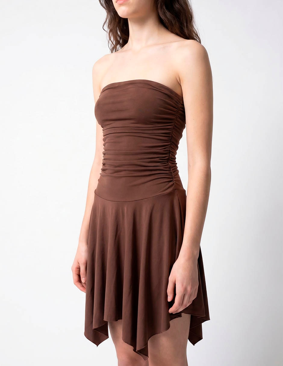 Vestido arriba de la rodilla de fiesta escote medio 4