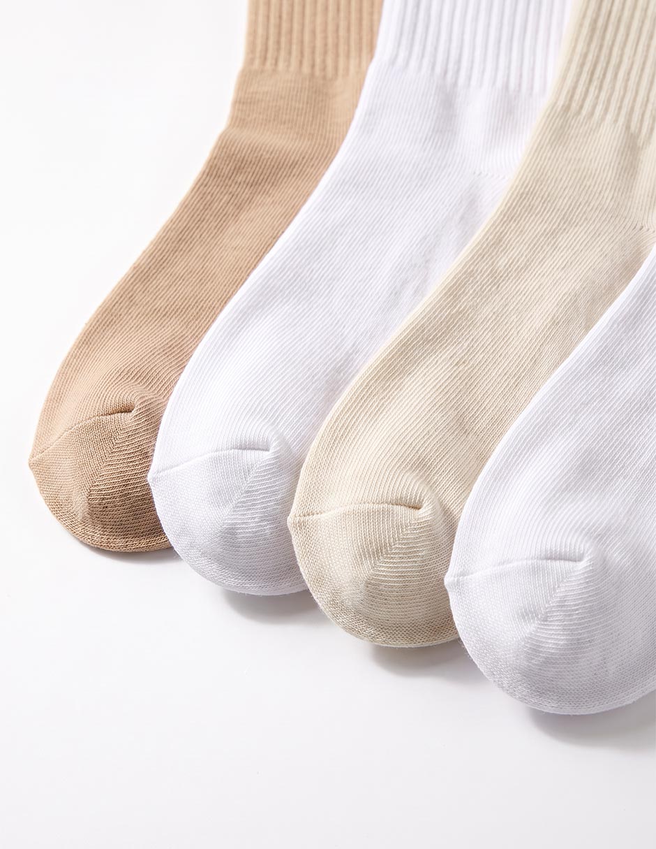 Calceta de algodón para hombre 4 pares 4
