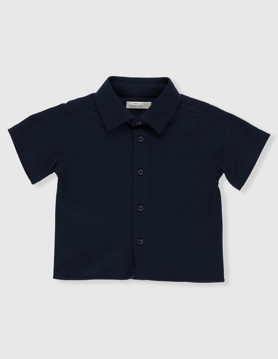 Camisa de vestir Weekend Baby de algodón manga corta para niño