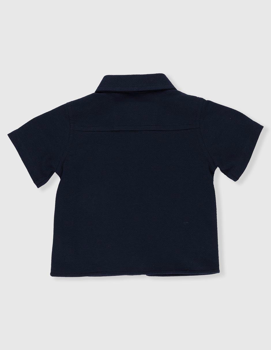 Camisa de vestir Weekend Baby de algodón manga corta para niño