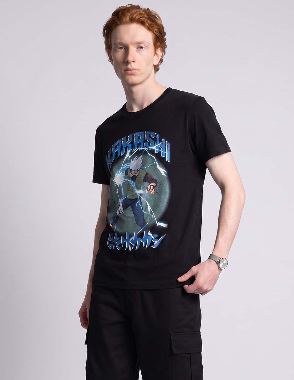 Playera kakashi hatake cuello redondo para hombre Playera kakashi hatake cuello redondo para hombre
